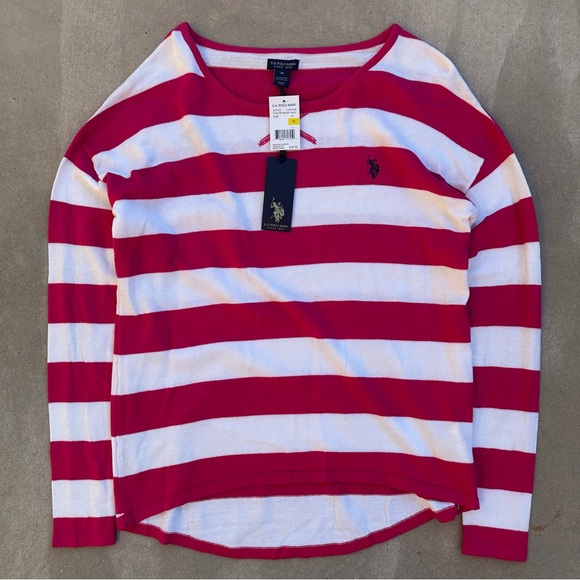 U.S. Polo Assn. Tops - U.S. Polo Assn. Red and White Striped Top